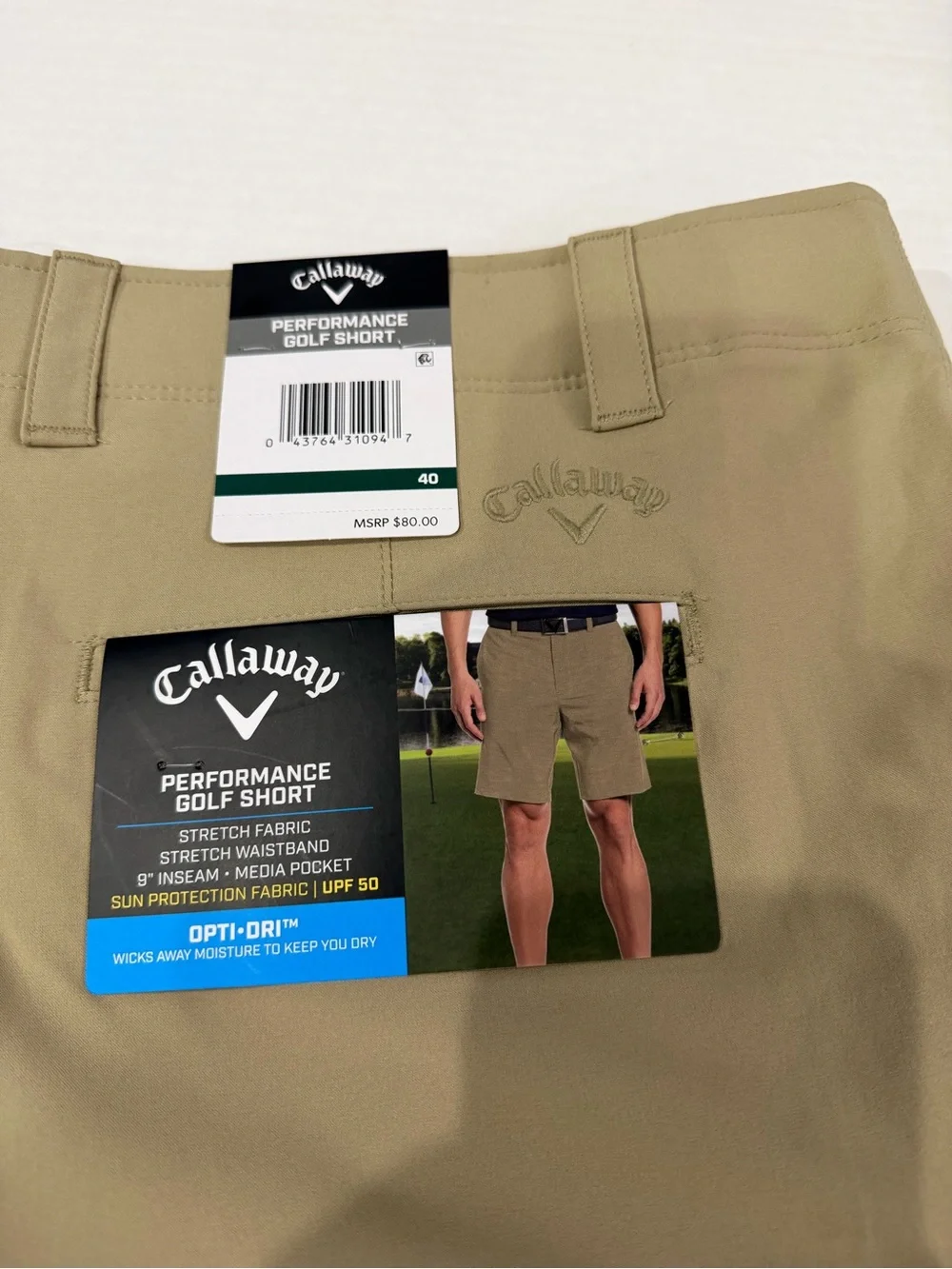 Callaway Men's Hybrid Golf Shorts - Tan
